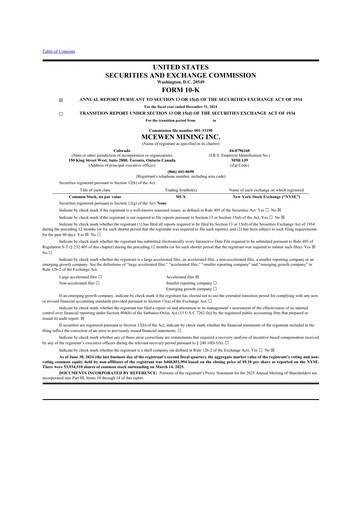 Thumbnail McEwen Mining 10-K Annual Report 2024