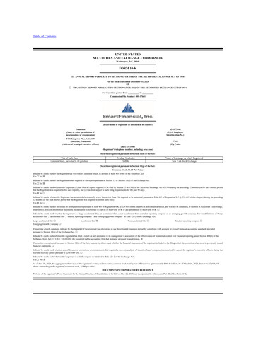 Vorschaubild SmartFinancial (SmartBank) 10-K Jahresbericht 2024