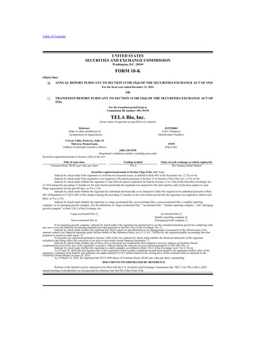 Thumbnail TELA Bio 10-K Annual Report 2024