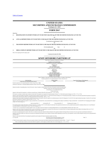 Thumbnail KNOT Offshore Partners 20-F Annual Report 2024