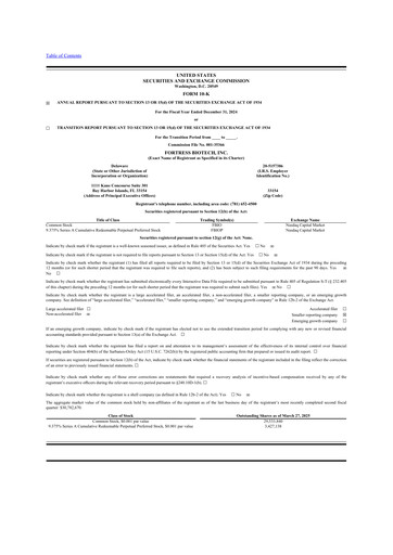 Vorschaubild Fortress Biotech
 10-K Jahresbericht 2024