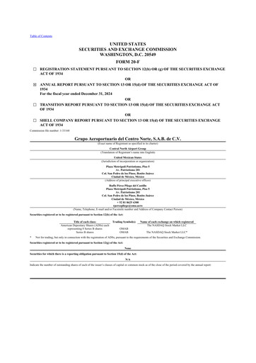 Thumbnail Grupo Aeroportuario Centro Norte
 20-F Annual Report 2024