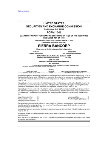 Thumbnail Sierra Bancorp
 10-Q Quarterly Report FY2025 