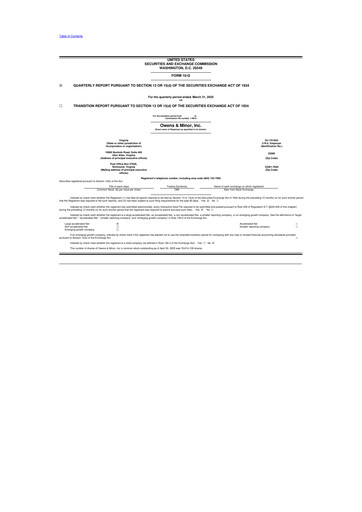 Thumbnail Owens & Minor

 10-Q Quarterly Report FY2025 