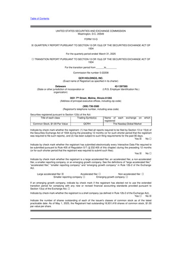 Thumbnail QCR Holdings
 10-Q Quarterly Report FY2025 