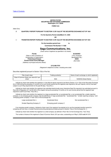 Thumbnail Saga Communications 10-Q Quarterly Report FY2025 