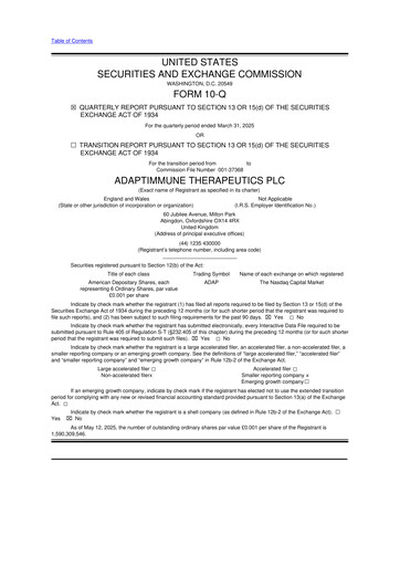 Thumbnail Adaptimmune Therapeutics 10-Q Quarterly Report FY2025 