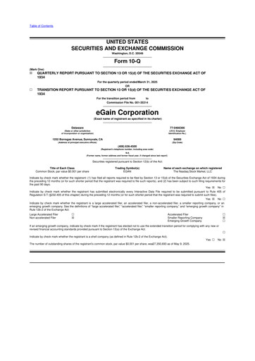 Thumbnail eGain 10-Q Quarterly Report FY2025 