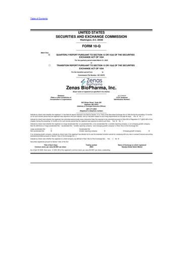 Thumbnail Zenas BioPharma 10-Q Quarterly Report FY2025 