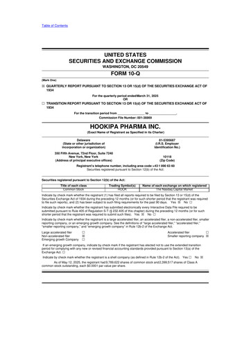 Miniature HOOKIPA Pharma 10-Q Rapport trimestriel 2025 