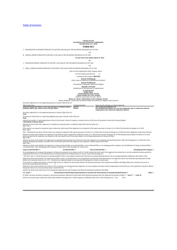 Thumbnail Ryanair 20-F Annual Report 2025