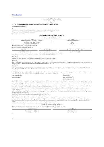Thumbnail Modine Manufacturing
 10-K Annual Report 2025