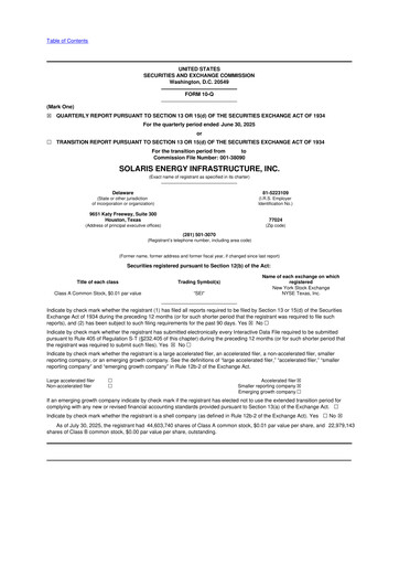 Thumbnail Solaris Energy Infrastructure 10-Q Quarterly Report FY2025 