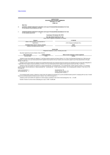 Thumbnail The ONE Group Hospitality 10-Q Quarterly Report FY2025 