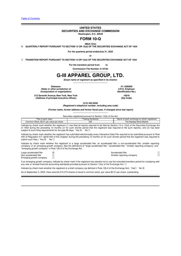 Thumbnail G-III Apparel Group 10-Q Quarterly Report FY2025 