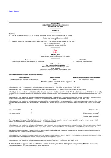 Thumbnail Airbnb 10-K Annual Report 2025