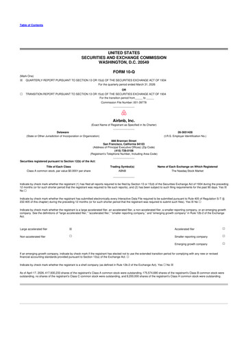 Thumbnail Airbnb 10-Q Quarterly Report FY 