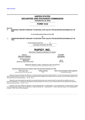 Thumbnail Rapid7 10-Q Quarterly Report FY2025 