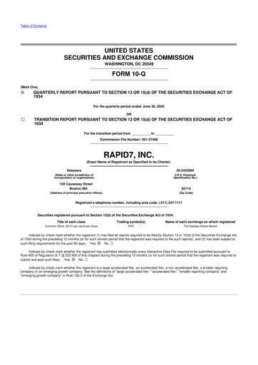 Thumbnail Rapid7 10-Q Quarterly Report FY2026 