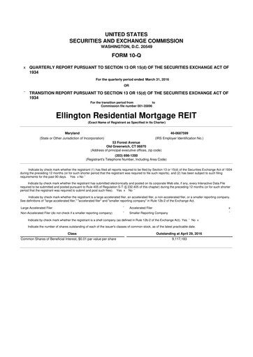 Thumbnail Ellington Credit Company

 10-Q Quarterly Report FY2016 