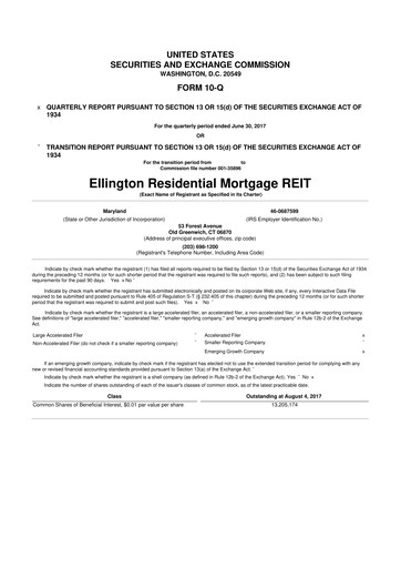 Thumbnail Ellington Credit Company

 10-Q Quarterly Report FY2017 