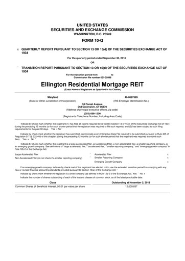 Thumbnail Ellington Credit Company

 10-Q Quarterly Report FY2018 