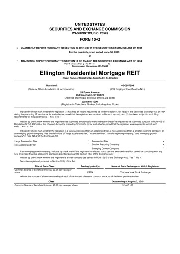 Thumbnail Ellington Credit Company

 10-Q Quarterly Report FY2019 
