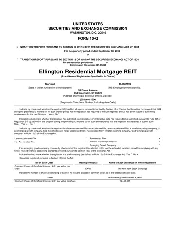 Thumbnail Ellington Credit Company

 10-Q Quarterly Report FY2019 