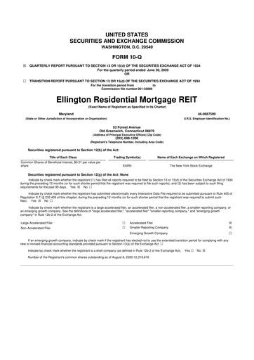 Thumbnail Ellington Credit Company

 10-Q Quarterly Report FY2020 