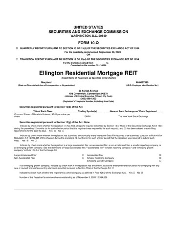Thumbnail Ellington Credit Company

 10-Q Quarterly Report FY2020 