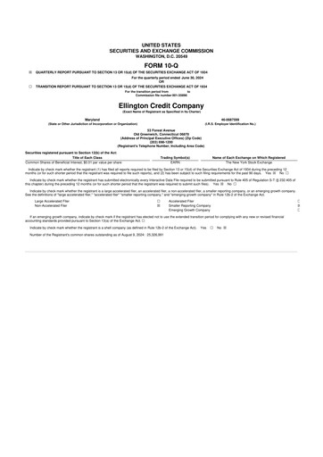 Thumbnail Ellington Credit Company

 10-Q Quarterly Report FY2024 