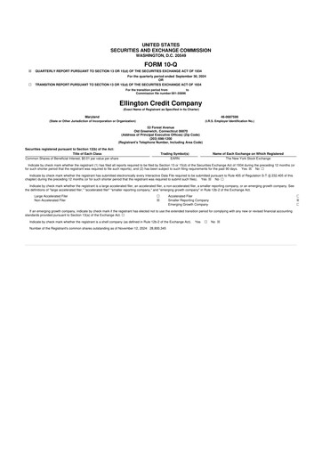 Thumbnail Ellington Credit Company

 10-Q Quarterly Report FY2024 