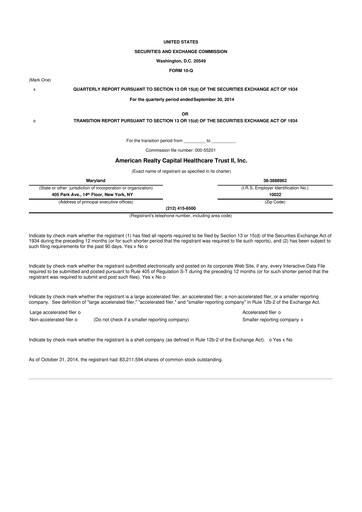 Thumbnail National Healthcare Properties 10-Q Quarterly Report FY2014 