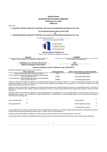 Thumbnail National Healthcare Properties 10-Q Quarterly Report FY2026 