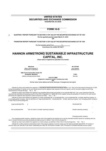 Thumbnail HASI (HA Sustainable Infrastructure Capita) 10-Q Quarterly Report FY2018 