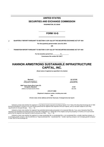 Thumbnail HASI (HA Sustainable Infrastructure Capita) 10-Q Quarterly Report FY2018 