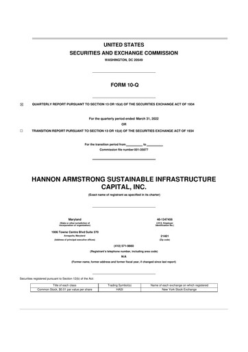 Thumbnail HASI (HA Sustainable Infrastructure Capita) 10-Q Quarterly Report FY2022 
