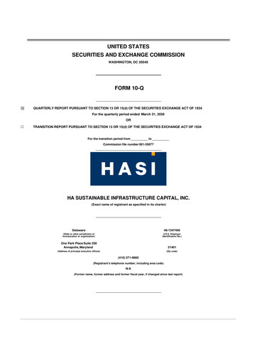 Thumbnail HASI (HA Sustainable Infrastructure Capita) 10-Q Quarterly Report FY 