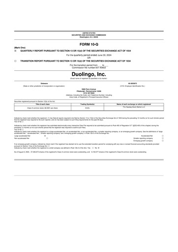 Thumbnail Duolingo 10-Q Quarterly Report FY2024 