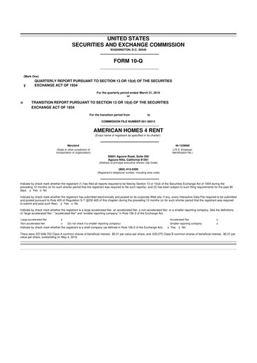 Thumbnail AMH (American Homes 4 Rent)
 10-Q Quarterly Report FY2016 