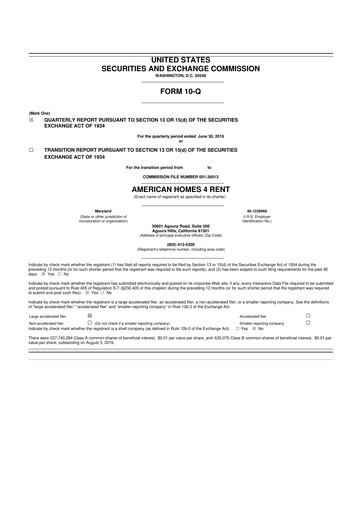 Thumbnail AMH (American Homes 4 Rent)
 10-Q Quarterly Report FY2016 