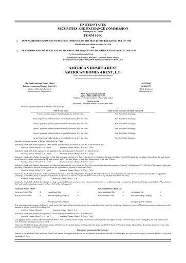 Thumbnail AMH (American Homes 4 Rent)
 10-K Annual Report 