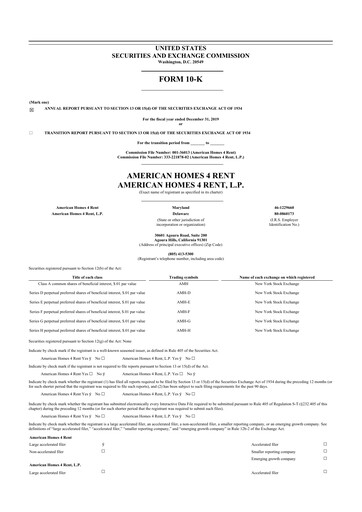 Thumbnail AMH (American Homes 4 Rent)
 10-K Annual Report 