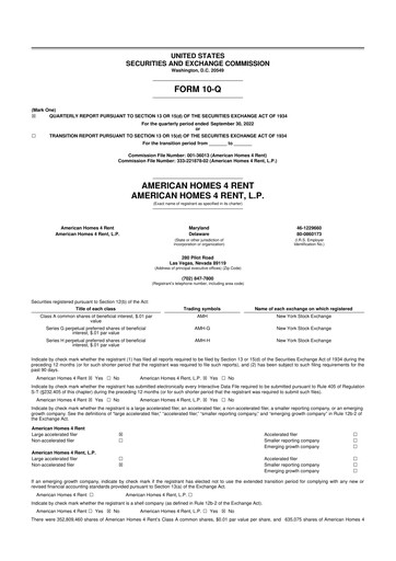 Thumbnail AMH (American Homes 4 Rent)
 10-Q Quarterly Report FY2022 