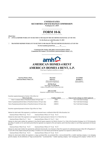 Thumbnail AMH (American Homes 4 Rent)
 10-K Annual Report 