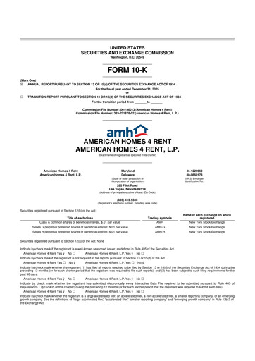 Thumbnail AMH (American Homes 4 Rent)
 10-K Annual Report 