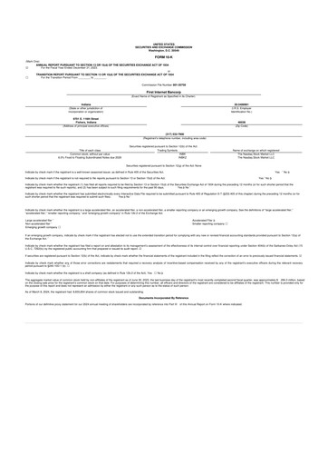 Thumbnail First Internet Bancorp
 10-K Annual Report 2023