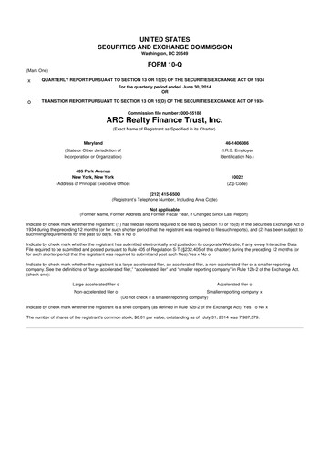 Thumbnail Franklin BSP Realty Trust 10-Q Quarterly Report FY2014 