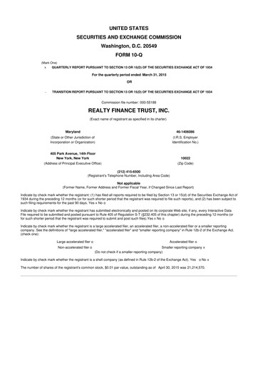 Thumbnail Franklin BSP Realty Trust 10-Q Quarterly Report FY2015 