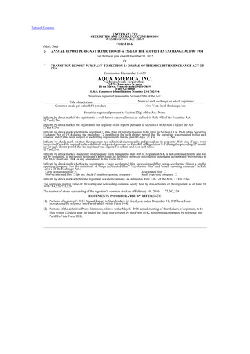 Thumbnail Essential Utilities
 10-K Annual Report 2015